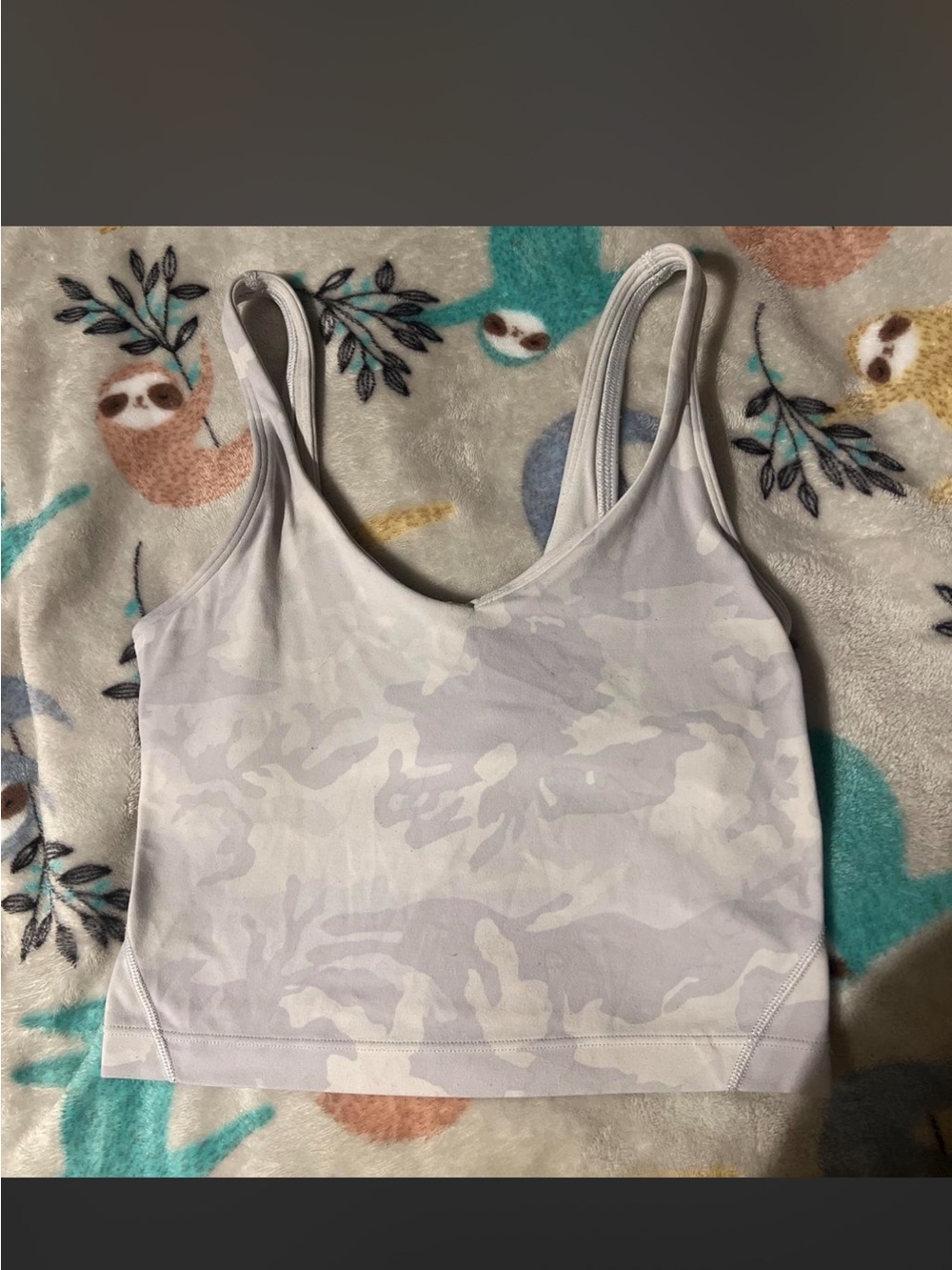 lululemon athletica White Camo Seamless Tank Bralette